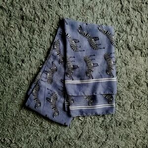 425. oversized illustrative zebra scarf